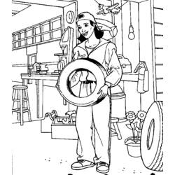 Coloring page: Mechanic (Jobs) #101754 - Free Printable Coloring Pages