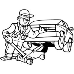 Coloring pages: Mechanic - Free Printable Coloring Pages