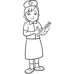 Coloring pages: Nurse - Free Printable Coloring Pages