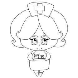 Coloring page: Nurse (Jobs) #170402 - Free Printable Coloring Pages