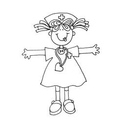 Coloring page: Nurse (Jobs) #170404 - Free Printable Coloring Pages