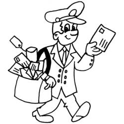 Coloring pages: Postman - Free Printable Coloring Pages
