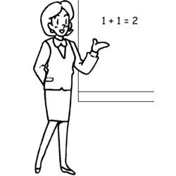 Coloring pages: Teacher - Free Printable Coloring Pages