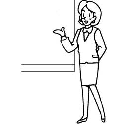Coloring page: Teacher (Jobs) #94214 - Free Printable Coloring Pages