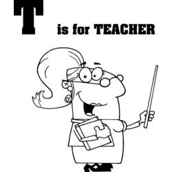 Coloring page: Teacher (Jobs) #94215 - Free Printable Coloring Pages