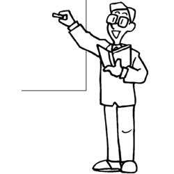 Coloring page: Teacher (Jobs) #94216 - Free Printable Coloring Pages