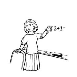 Coloring page: Teacher (Jobs) #94223 - Free Printable Coloring Pages