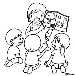 Coloring page: Teacher (Jobs) #94243 - Free Printable Coloring Pages