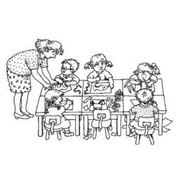 Coloring page: Teacher (Jobs) #94251 - Free Printable Coloring Pages