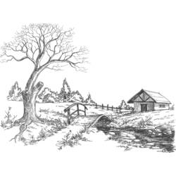 Coloring page: Landscape (Nature) #165765 - Free Printable Coloring Pages