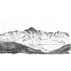 Coloring page: Mountain (Nature) #156548 - Free Printable Coloring Pages