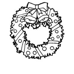 Coloring page: Christmas Wreath (Objects) #169334 - Free Printable Coloring Pages