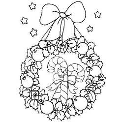 Coloring page: Christmas Wreath (Objects) #169340 - Free Printable Coloring Pages