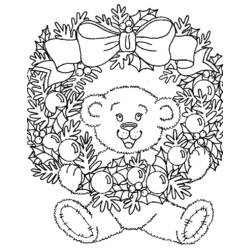 Coloring page: Christmas Wreath (Objects) #169374 - Free Printable Coloring Pages