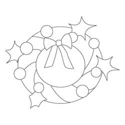Coloring page: Christmas Wreath (Objects) #169384 - Free Printable Coloring Pages